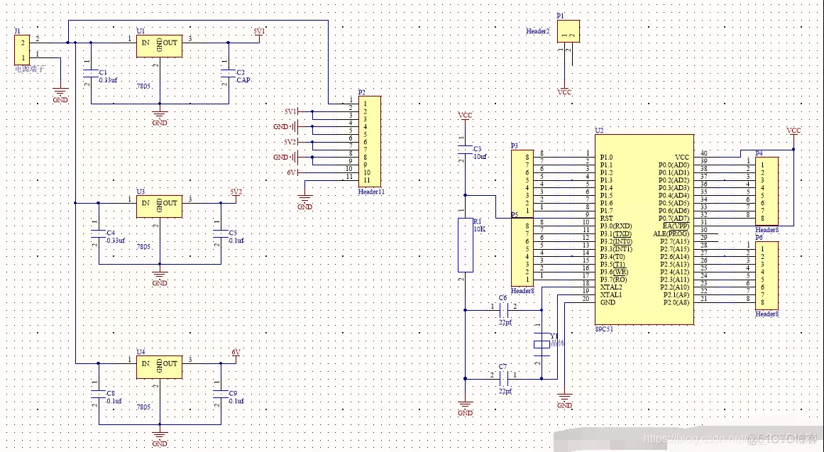 Altium Designer 18 速成实战 第三部分 原理图的绘制 （二十三）实例绘制原理图--AT89C51_AT89C51原理图绘制_55